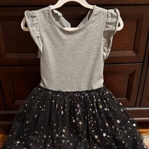Pippa & Julie Gray Dress with Black Starry Skirt